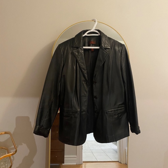 Danier Black Leather Jacket - Picture 2 of 2